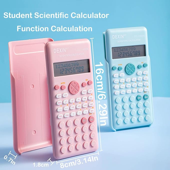 Scientific Calculators for Students, 240 Functions 2-Line Standard Scientific Calculator, Cute School Office Supplies,Math Calculator for School (Purple)