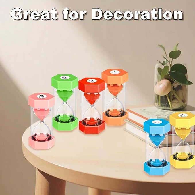 Hourglass 45 Minute Sand Timer, Green Plastic Sand Clock 45 Min, Colorful Hour Glass Sandglass for Classroom Gmaes Home Office Decor (Green)